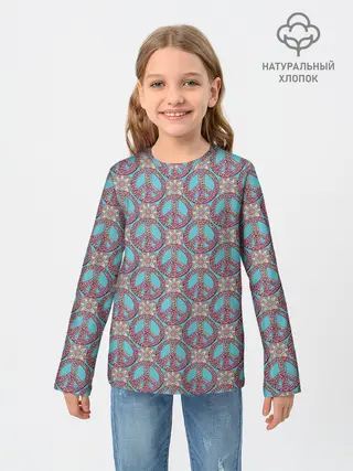 Детский лонгслив / Символы хиппи