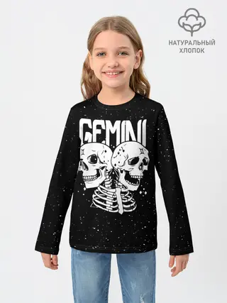 Детский лонгслив / Dark Gemini