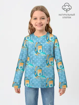 Детский лонгслив / Школьник - футболист