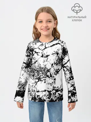 Детский лонгслив / Эффект линогравюры