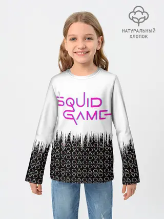 Детский лонгслив / Игра в кальмара фигуры,