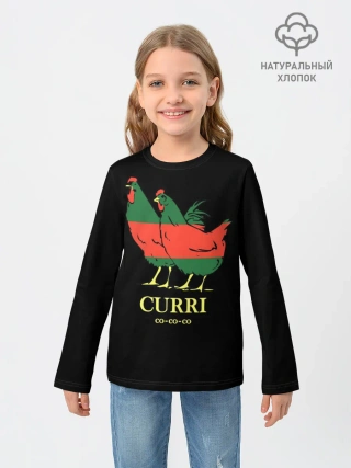 Детский лонгслив / Куры