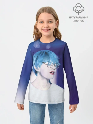 Детский лонгслив / BTS Blue