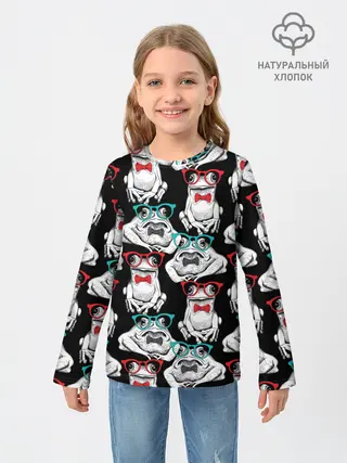Детский лонгслив / Лягушки в очках