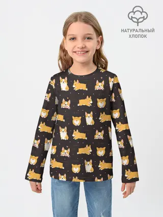 Детский лонгслив / Корги