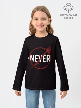 Детский лонгслив / Metallica Never
