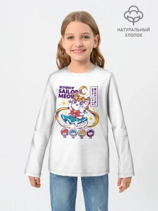 Детский лонгслив / Sailor Meow