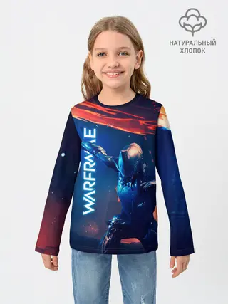 Детский лонгслив / WAFRAME NEON KATANA FIRE