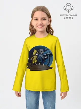 Детский лонгслив / Little nightmares 2 | Yelow