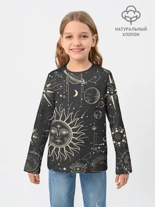 Детский лонгслив / звездное небо
