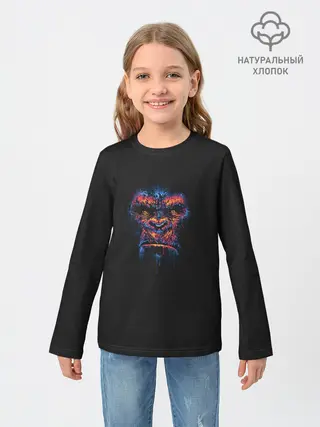 Детский лонгслив / Colorful Gorilla
