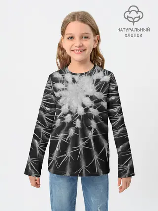 Детский лонгслив / Кактусовый