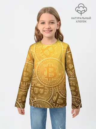 Детский лонгслив / БИТКОИН МОНЕТЫ