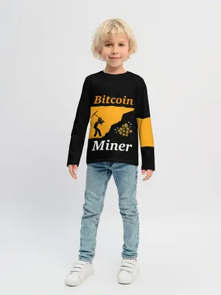 Детский лонгслив / БИТКОИН ШАХТЕР | BITCOIN