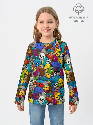 Детский лонгслив / Граффити