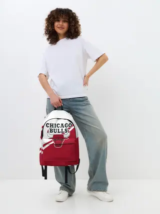 Рюкзак джинсовый / Chicago Bulls Red-White