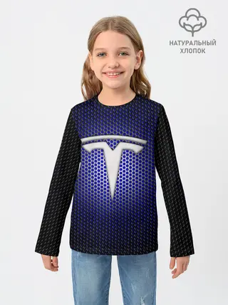 Детский лонгслив / Космические технологии TESLA