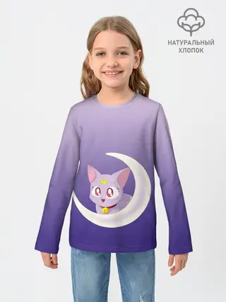 Детский лонгслив / кошка из сейлормун