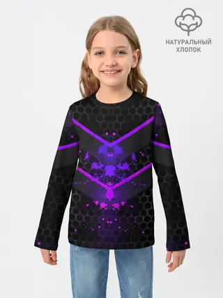 Детский лонгслив / Ултрофиолеовый угол 3D