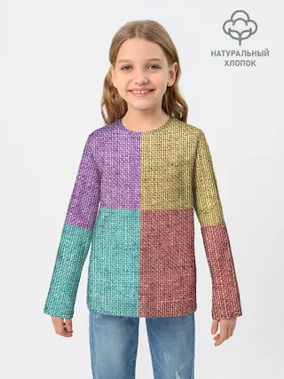 Детский лонгслив / Burlap Patchwork