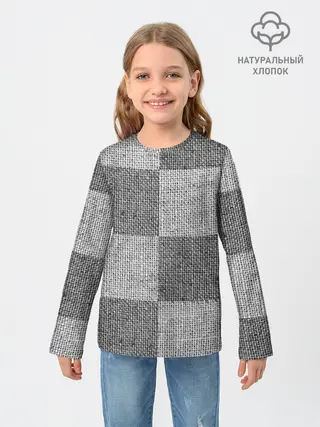 Детский лонгслив / Denim Patchwork