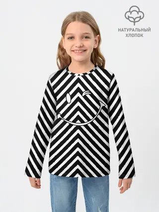 Детский лонгслив / Ulybaka BlackWhite