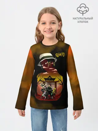 Детский лонгслив / ГЕРОИ Клинок, рассекающий демонов