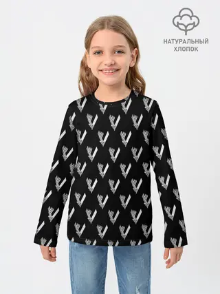 Детский лонгслив / Викинги Лого Паттерн | Vikings Pattern