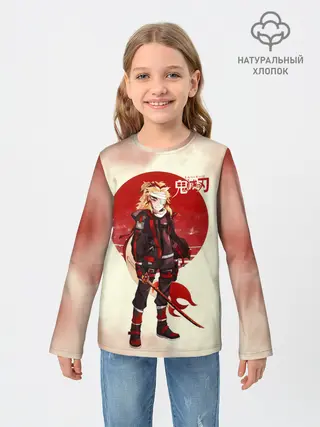 Детский лонгслив / Кенджиро Ренгоку Kimetsu no Yaiba