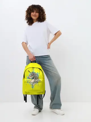 Рюкзак джинсовый / Единорог Yellow Unicorn