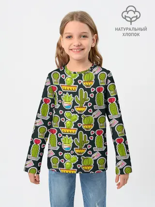 Детский лонгслив / Кактусы