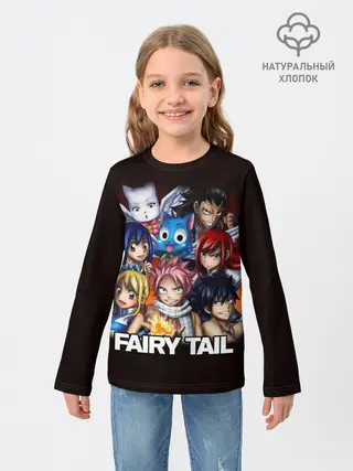 Детский лонгслив / Fairy Tail logo and heroes