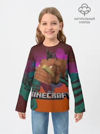 Детский лонгслив / Майнкрафт | Minecraft Hoglin