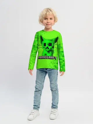 Детский лонгслив / MINECRAFT CREEPER CAT
