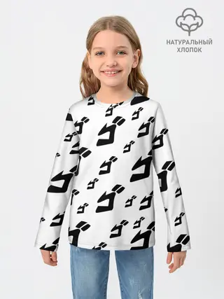 Детский лонгслив / JOJO PATTERN BW