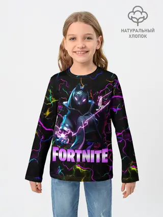 Детский лонгслив / Fortnite | Молнии
