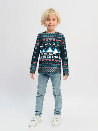 Детский лонгслив / Свитер Merry Christmas