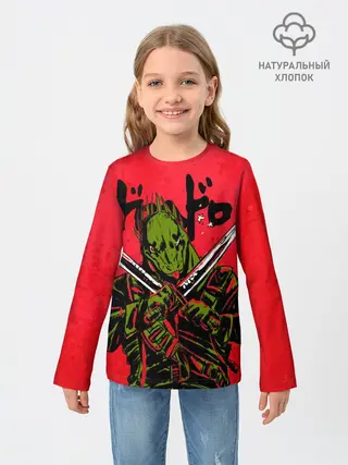Детский лонгслив / зеленый Кайман