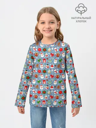 Детский лонгслив / Новый Год