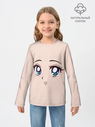 Детский лонгслив / Surprised anime face