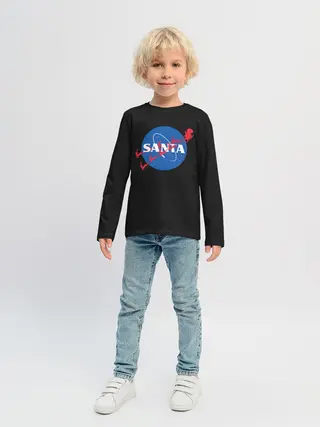 Детский лонгслив / Santa | Nasa