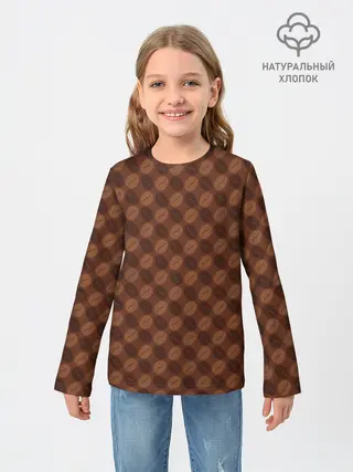 Детский лонгслив / Кофе