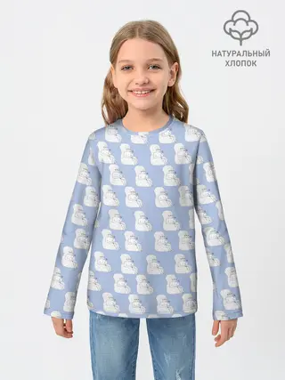 Детский лонгслив / Голубой мегамозг