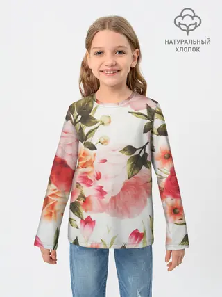 Детский лонгслив / Нежный букет