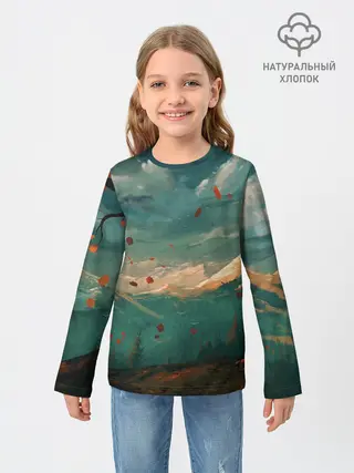 Детский лонгслив / Горы