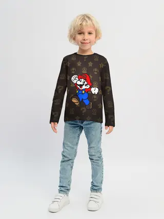 Детский лонгслив / mario