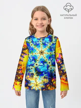 Детский лонгслив / ИЛЛЮЗИЯ ФРАКТАЛОВ