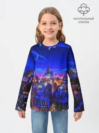 Детский лонгслив / Сказочный город