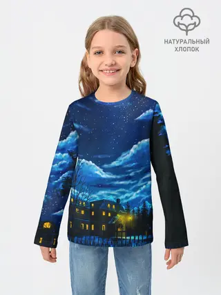 Детский лонгслив / ЗИМНЯЯ НОЧЬ