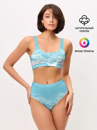 Женские топ и трусы / Волны